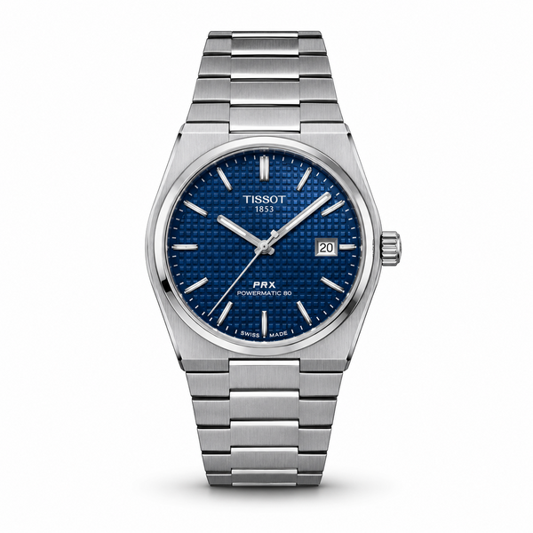 Assar Watches silver blue dial luxury watch