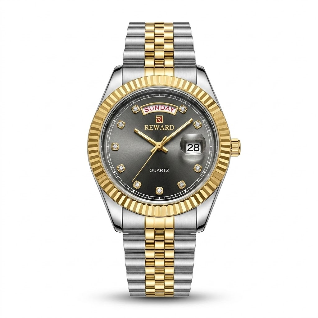 REWARD two-tone grey dial luxury-inspired watch