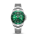 TICARTO-inspired green stainless steel luxury watch