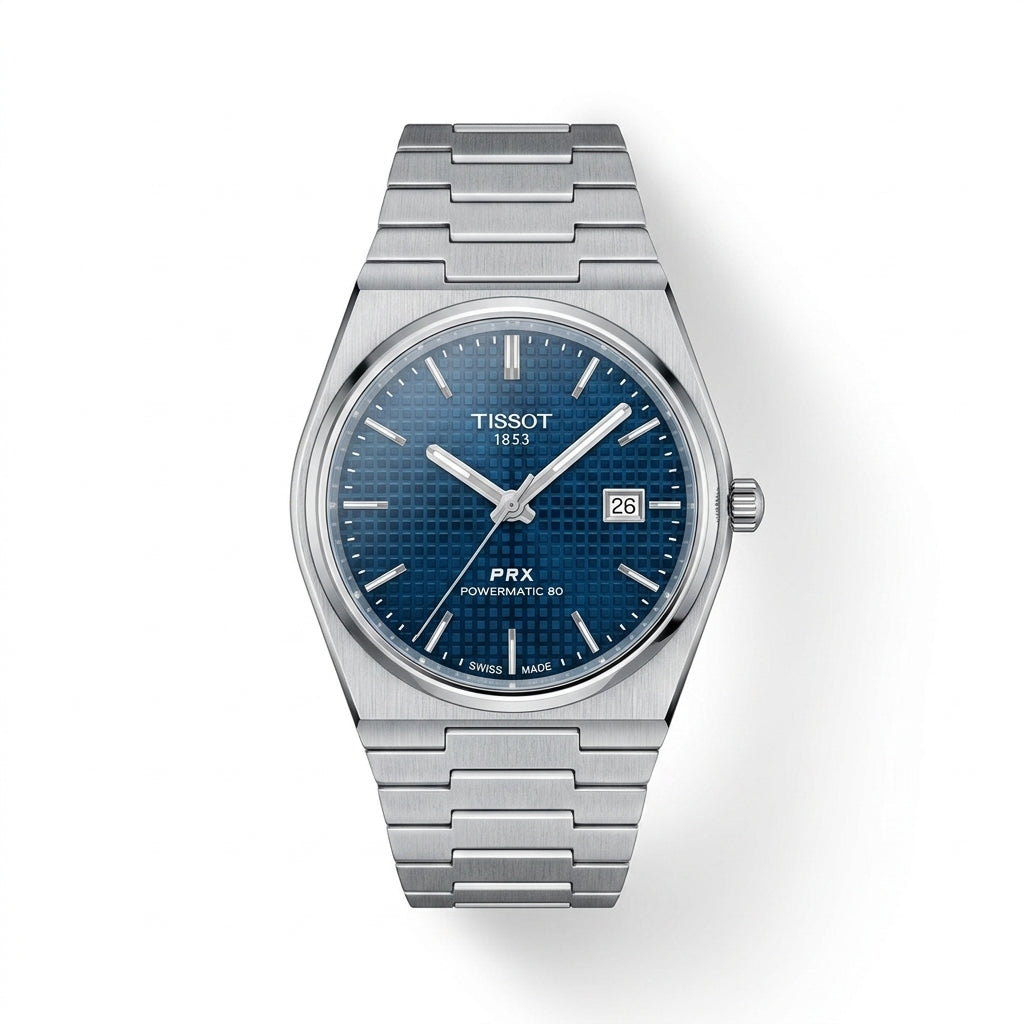 TISSOT PRX Powermatic 80 blue dial watch